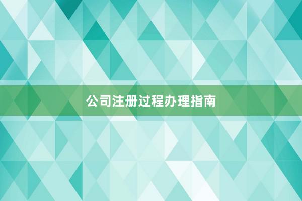 公司注册过程办理指南